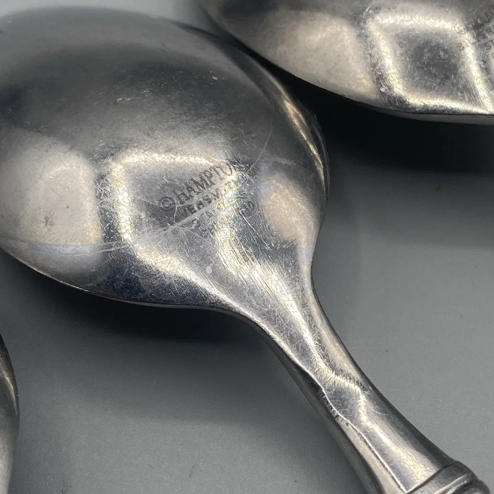 Hampton Silversmiths OPTIMUM 4pcs Teaspoons Frosted Stainless Spoons 6-5/8